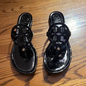 Black patent Tory Burch sandals